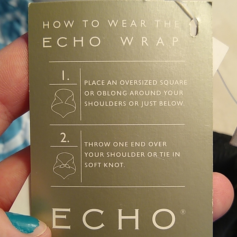 Formal Black Fringe Wrap Echo Brand - Picture 6 of 8